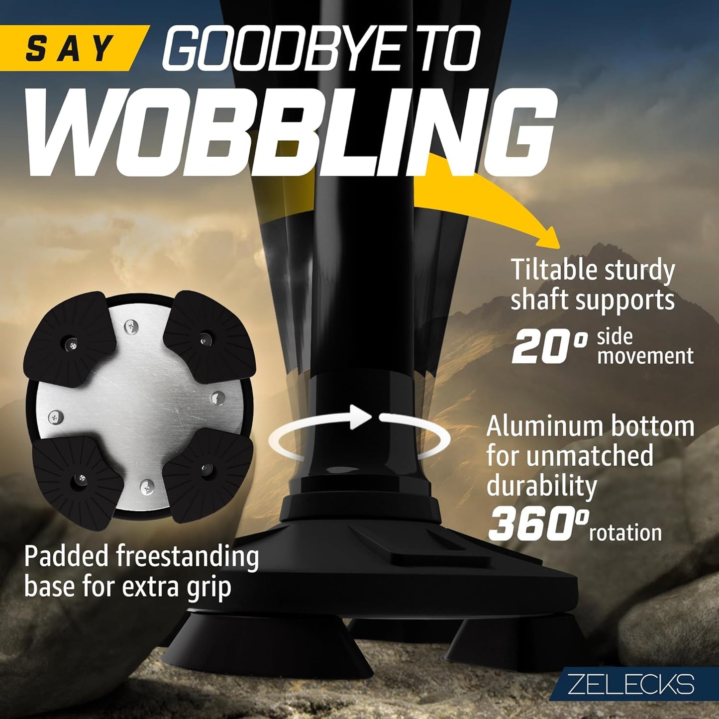 ZELECKS Walking Cane for Women & Men - Self Standing Adjustable Folding Cane with T Handle and 360 Pivot Base - Lightweight Foldable Walking Stick for Seniors - Collapsible Cane for Walking  ZELECKS   