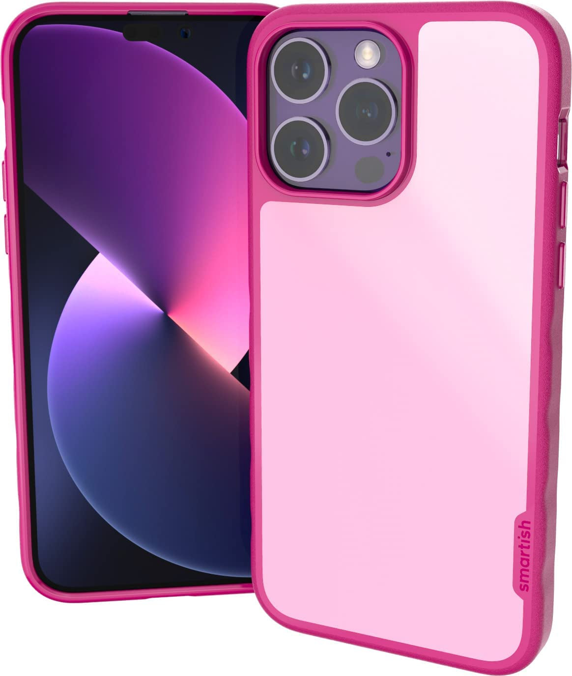 Smartish Iphone 14 Slim Case - Gripmunk Compatible with Magsafe [Lightweight + Protective] Thin Grip Cover with Microfiber Lining - Spaced Out  Smartish {All Pink Everything} iPhone 14 Pro Max 