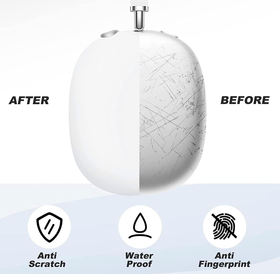 Silicone Ear Covers for Airpod Maxs, anti Scratch anti Dust Cover/Ear Cups Cover for Airpods Max, Accessories Soft Silicone Skin Protector for outside Airpods Max (Black)  Shenzhen Aimax Intelligent Technology Co   