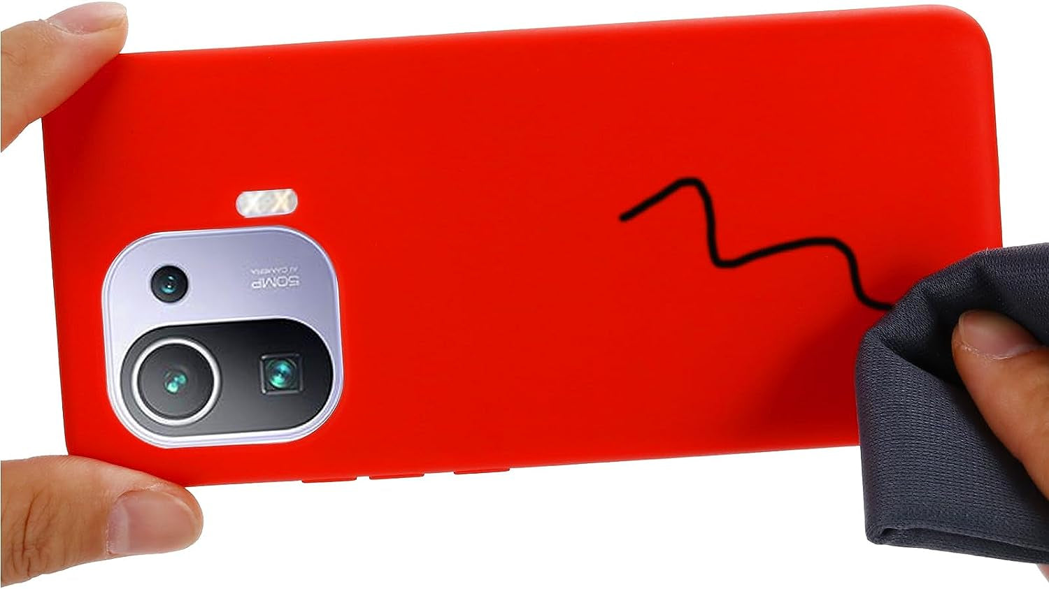 Case for Xiaomi Mi 11 Pro, Liquid Silicone Protective Phone Case for Xiaomi Mi 11 Pro with Silicone Lanyard, Slim Thin Soft Shockproof Cover for Xiaomi Mi 11 Pro Silicone Case Green  Generic   