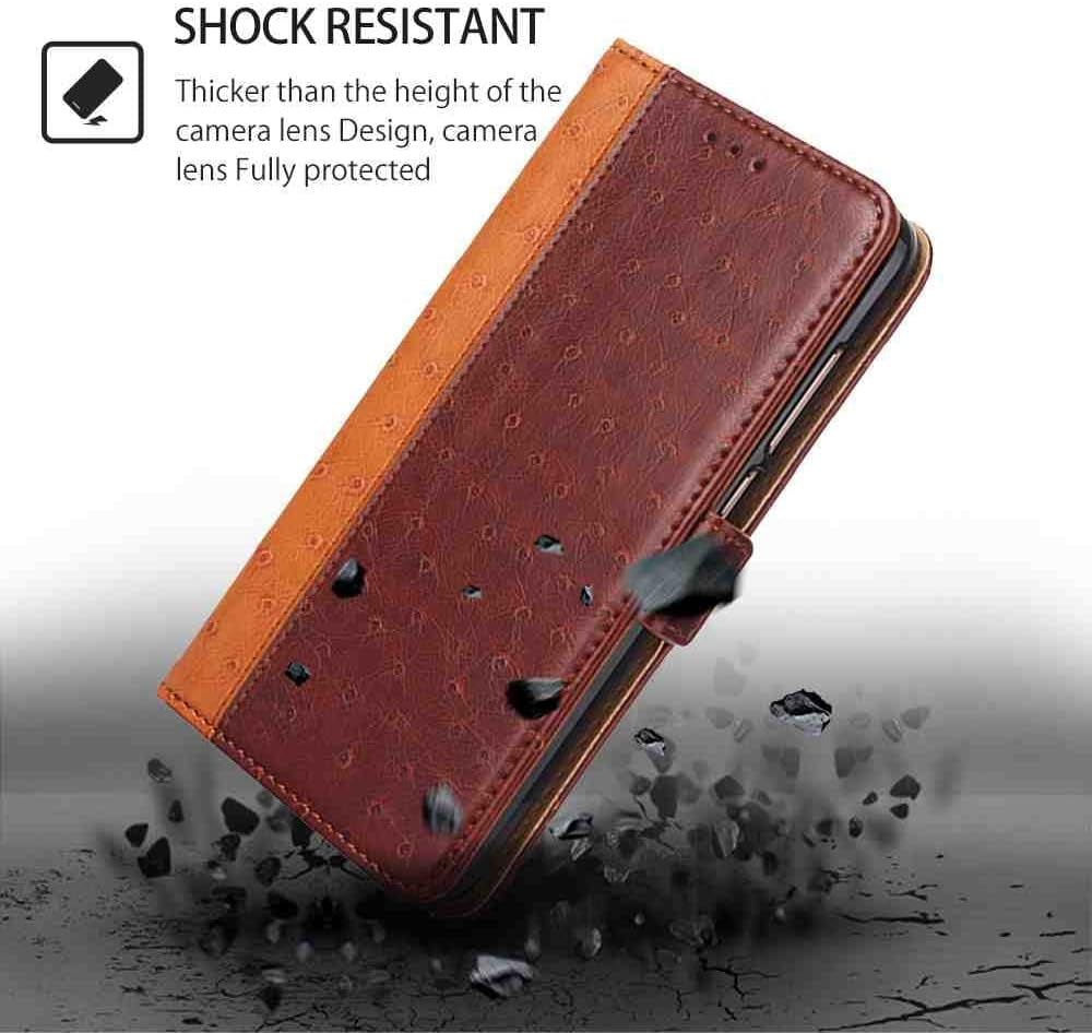 Cyr-Guard Phone Cover Wallet Folio Case for LG V30, Premium PU Leather Slim Fit Cover for LG V30, Good Touch, Brown  Cyr-Guard   