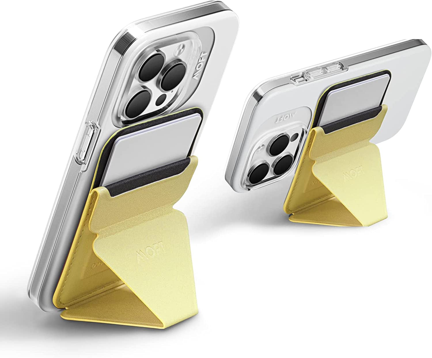 MOFT Magsafe Wallet Stand for Iphone 14/13/12 Series Magsafe Compatible Phone Stand with 3 Viewing Angles (Night Black)  MOFT Willow-flower  