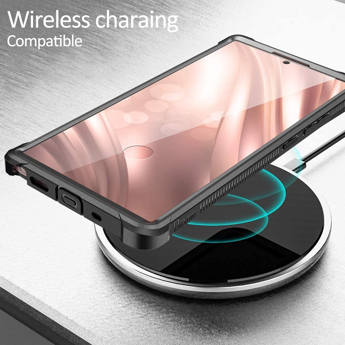 Dexnor for Galaxy Note 20 Ultra Case with Screen Protector Clear 360 Full Body Rugged Protective Shockproof Hard Back Cover Heavy Duty Defender Bumper for Samsung Note 20 Ultra 5G 6.9" - Black  Dexnor   