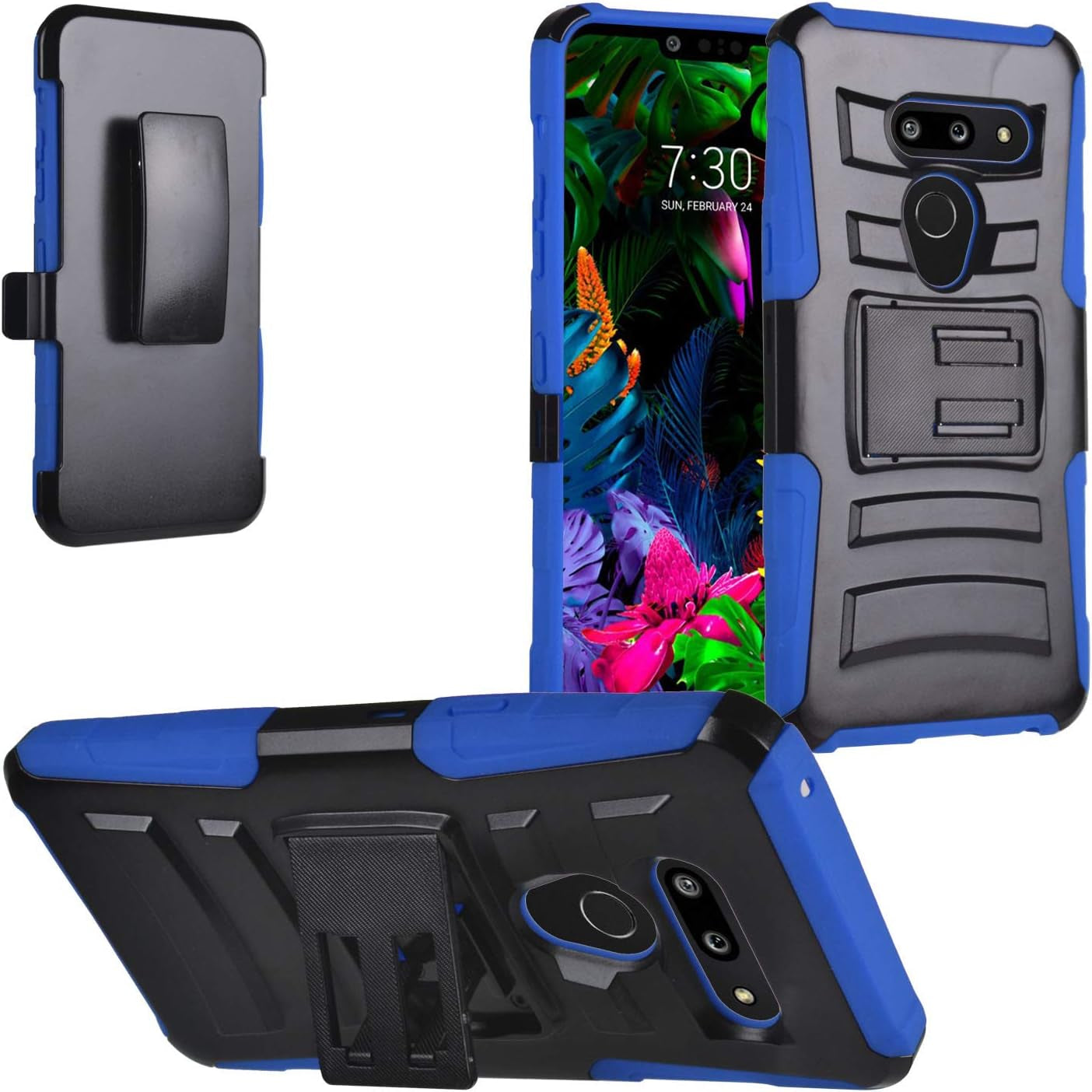 Eaglecell - Compatible with LG G8 Thinq - Brushed Style Hybrid Phone Case - CS3 Gold  Eaglecell Cv1 Blue/Black  