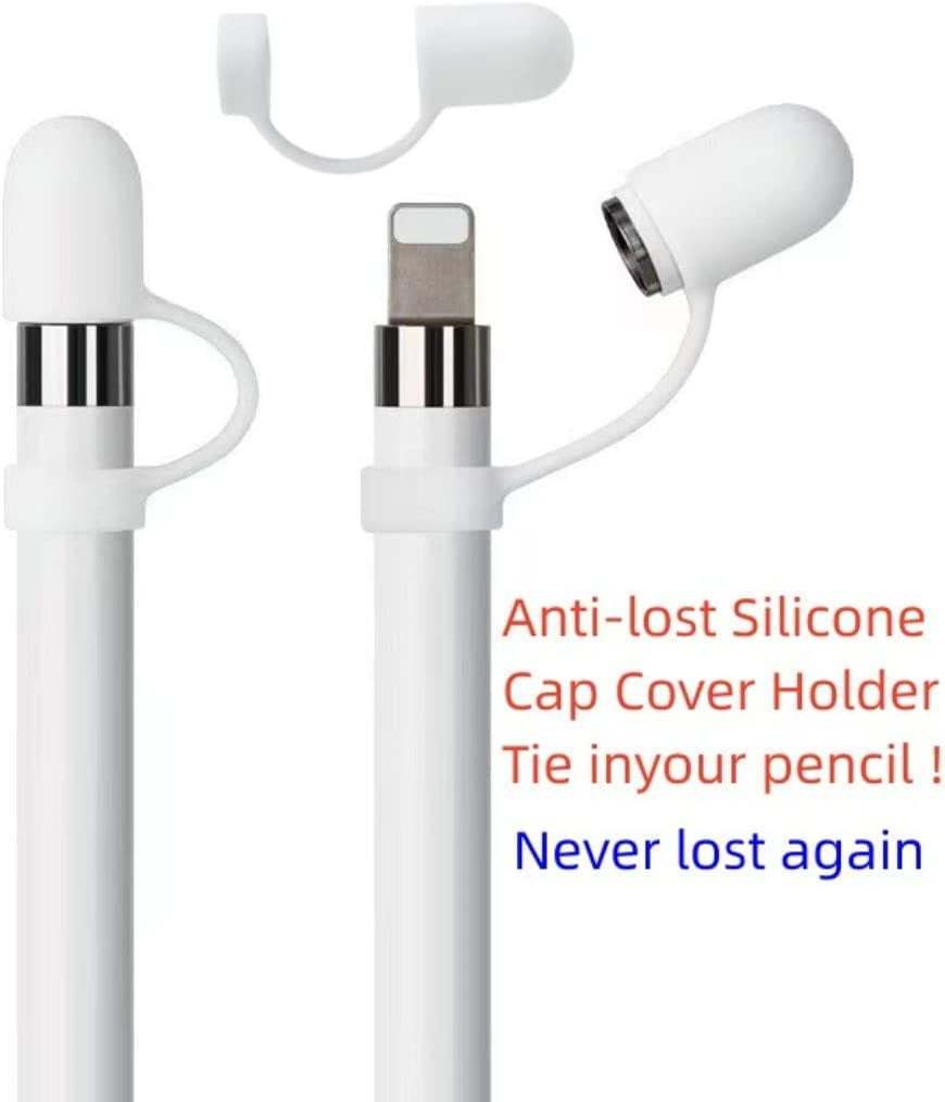 Design for Apple Pencil 1St Generation High Magnetic Cap Replacement with Silicone Cap Cover Case Holder Tether Anti-Lost,Protective Your Cap Compatible with Apple Pencil 1St Generation Only  ONGAHON   