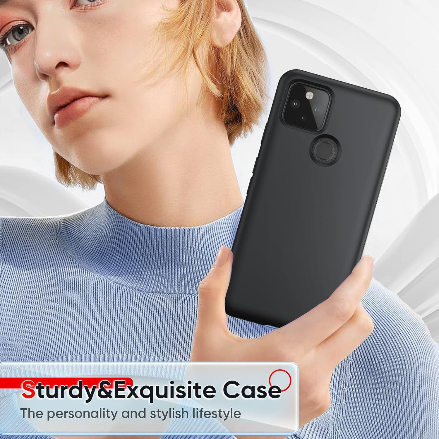 Leyi for Google Pixel 5 Case, Pixel 5 Phone Case Soft Silicone Ultra Slim Shockproof Protective Case with Anti-Scratch Microfiber Lining, Full Covered Soft Gel Rubber Case Pixel 5, Black  LeYi   