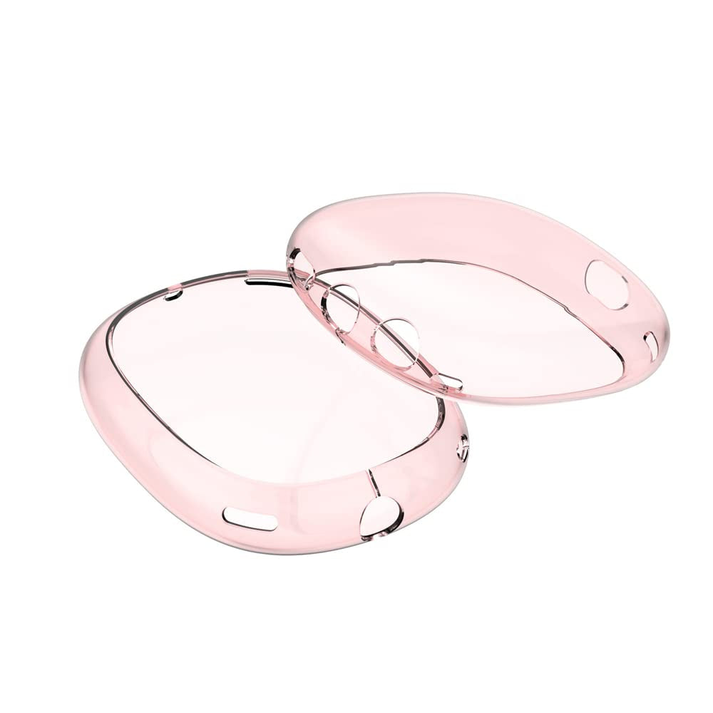 Case Cover for Airpods Max - Headphones,Soft TPU Clear Anti-Scratch Protective Cover,Clear Accessories Skin Protector,Protective Sleeve (Transparent)  Balepha red  