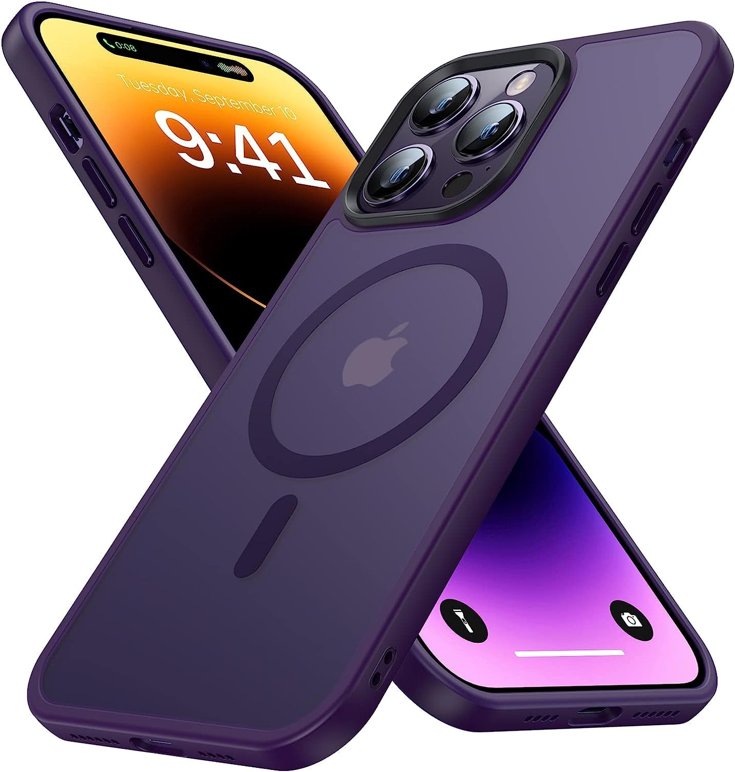 Faiono Magnetic for Iphone 14 Pro Max Case [Compatible with Magsafe][Strong Magnetic][10Ft Military Grade Protective] Translucent Matte Slim Case for Iphone 14 Pro Max Phone Case (6.7"), Pink  Faiono   