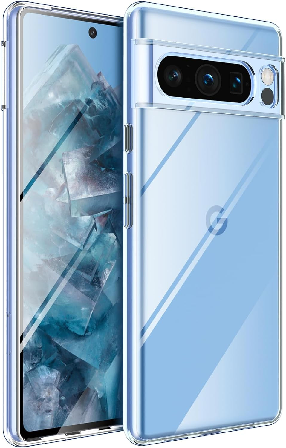 Bokoo Crystal Clear Google Pixel 8 Pro Case.Soft Slim Fit Transparent Plastic TPU Protective Silicone Cover Phone Cases for Google Pixel 8 Pro [Slim Thin & Comfort Grip] [Shockproof]  bokoo   