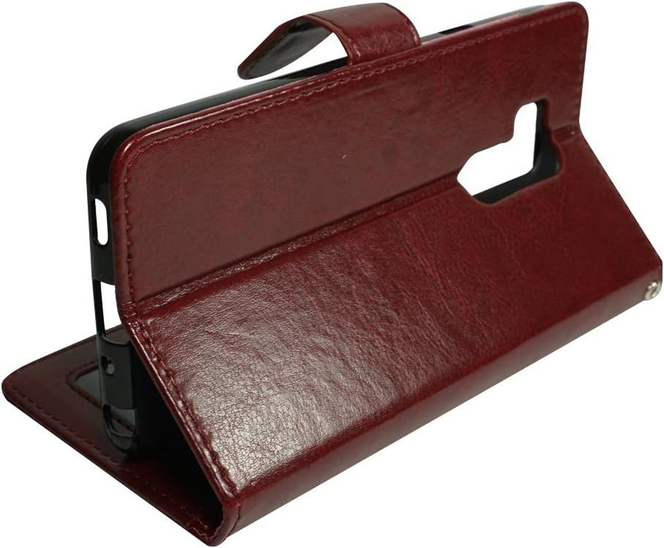 Zase Design Case for LG G7 Thinq, LG G7 (2018) Wallet Protective Case Pouch Folio Premium Professional PU Leather Flip Cover W/ [Kickstand] ID Card Slot Wrist Strap for LG G7 (Brown)  Zase ®   