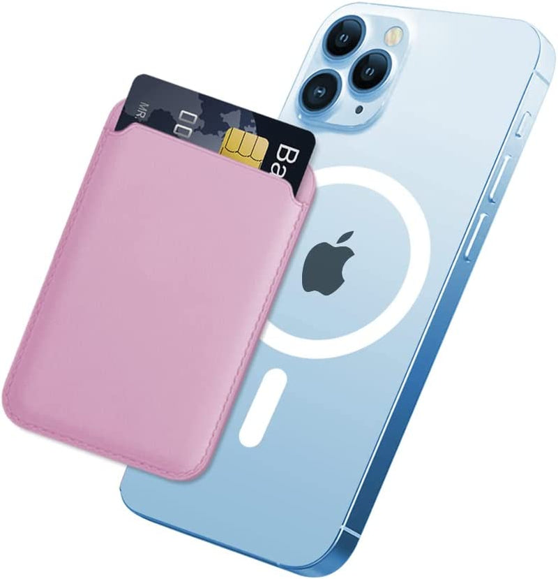 Magnetic Card Wallet Holder with Magsafe for Iphone 14 Pro Max/14 Plus/14 Pro/14, for Iphone 13 Pro Max/13 Pro/13/13 Mini, for Iphone 12/12 Pro/12 Max/12 Mini,Midnight  TWZKG Pink  