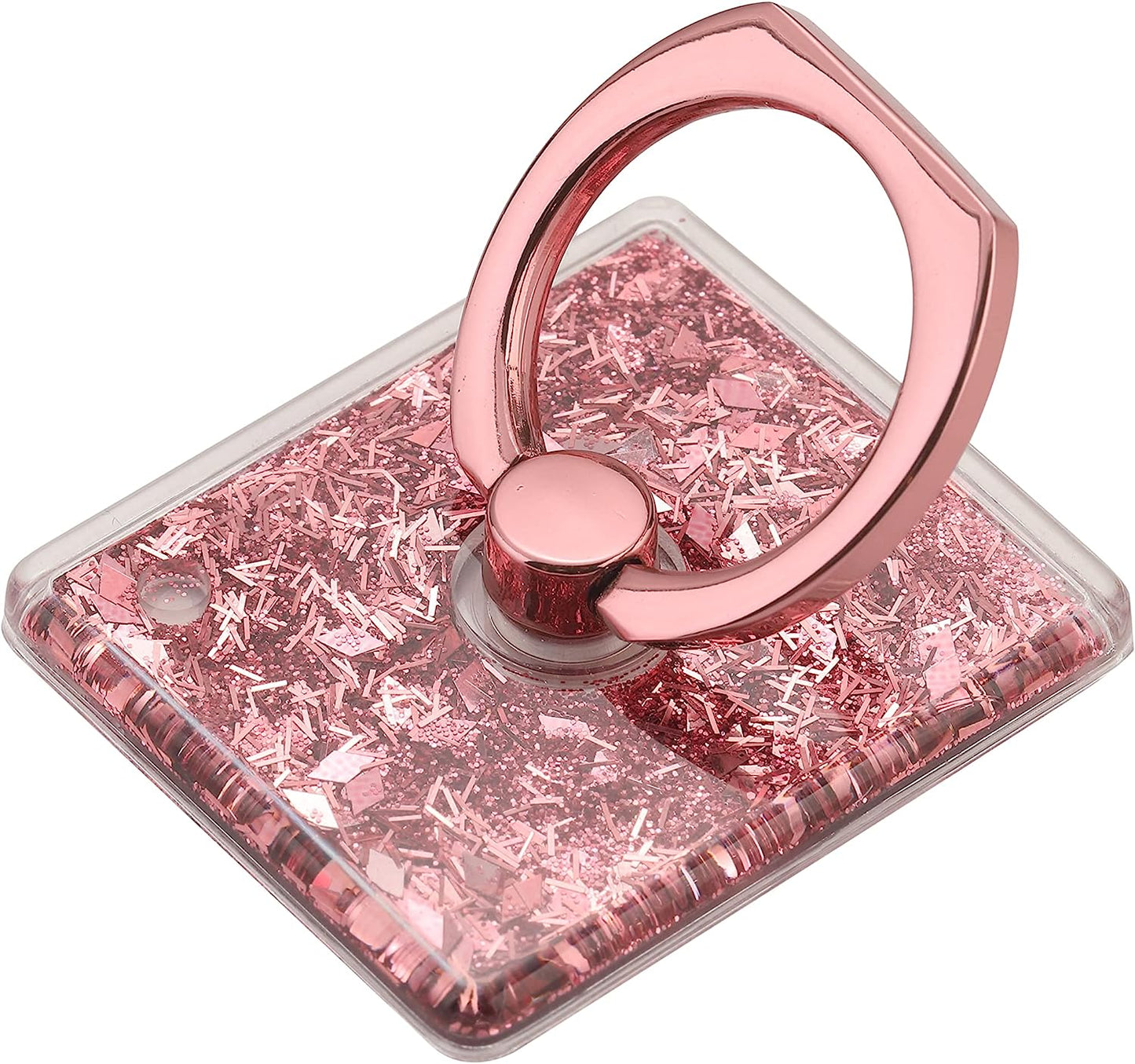 LAX Gadgets Cell Phone Ring Holder - Finger Ring for Phone Case - 360° Rotation Secure Back Grip, Stand, Holder for All Smartphones Including Iphone & Android Phone - Glitter Rose Gold  LAX Gadgets   