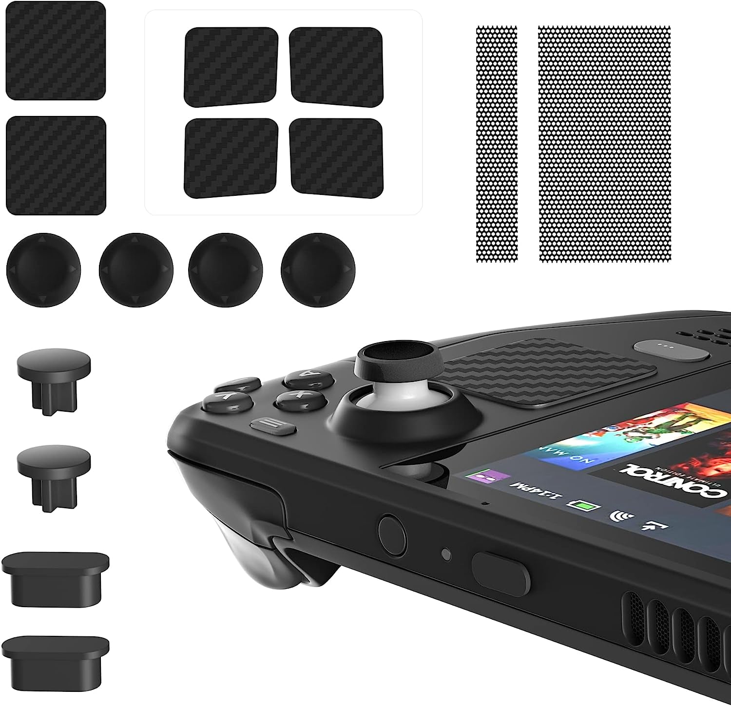 16 Pack - RHOTALL Dust Proof Kit for Steam Deck, Protective Accessories for Steam Deck with Protective Sticker, Dust Plugs, Dust Cover, Rocker Caps  RHOTALL   