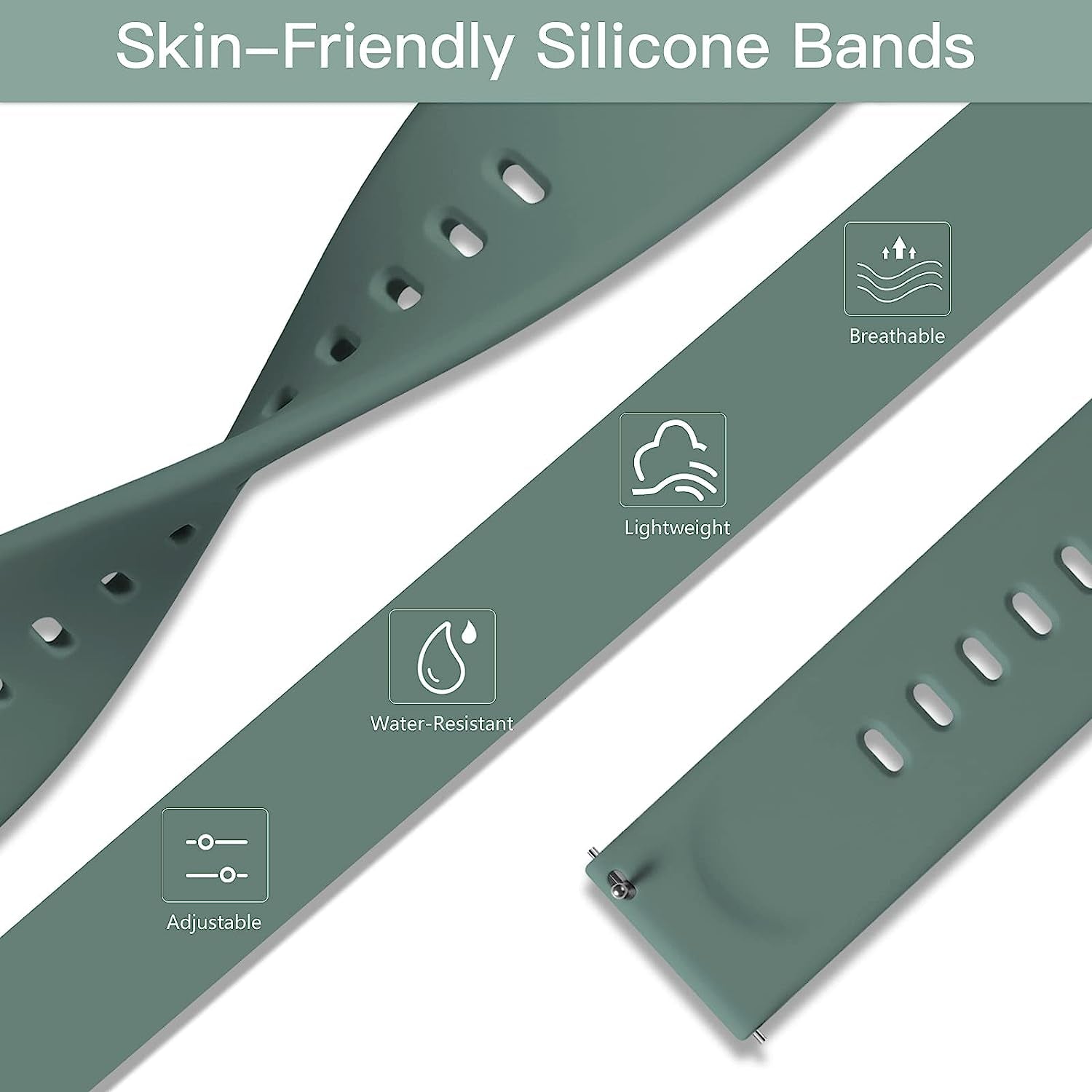 Witzon 6 Pack Bands Compatible with Fitbit Versa 2 Bands for Women Men, Compatible with Fitbit Versa Lite/Versa, Soft Silicone Replacement Wristbands Sport Band for Versa 2 Smart Watch (Small, A)  Witzon   