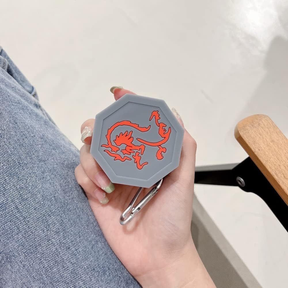 HENJI Earphone Case for Samsung Galaxy Buds 2 & Buds Live & Buds Pro, Soft Silicone 3D Cute Cartoon Cool Dragon Talisman Cover for Samsung Galaxy Buds Live (Talisman)  HENJI   