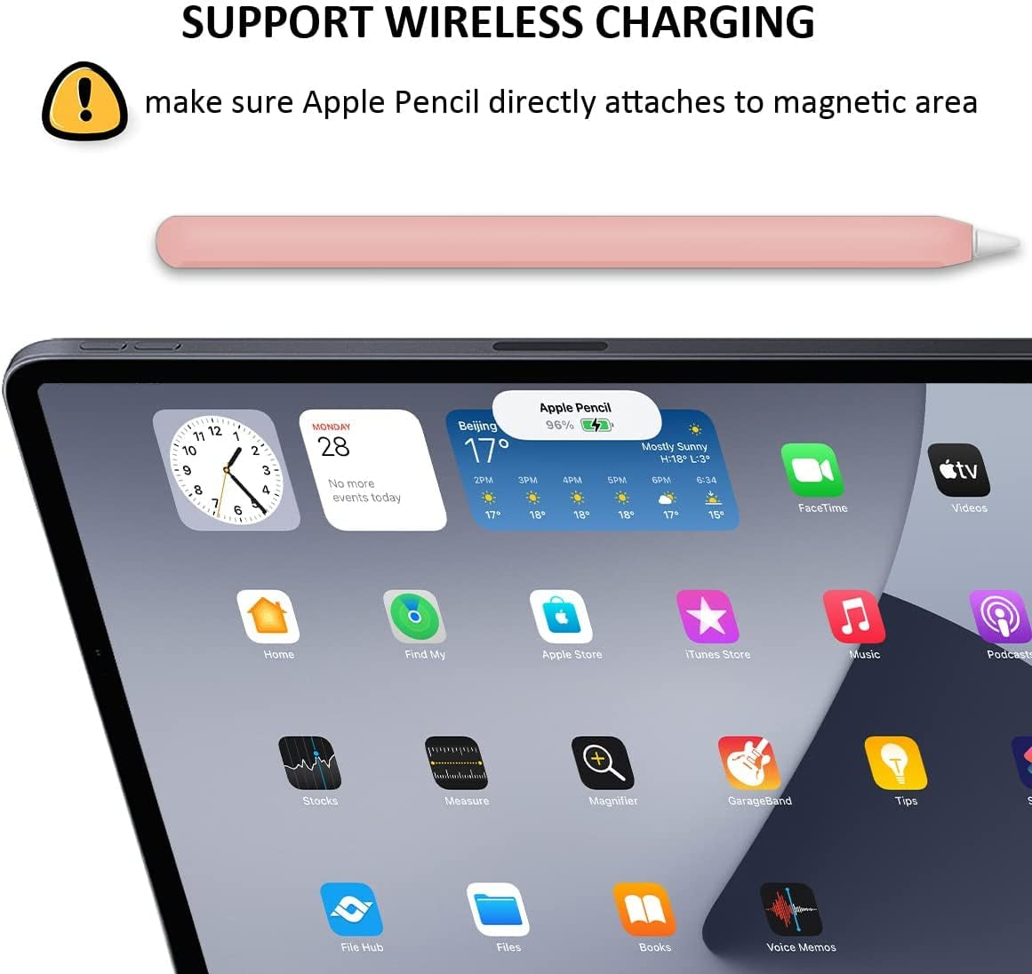 Slim Soft Silicone Sleeve Case Compatible with Apple Pencil 2Nd Generation Only, Protective Grip Cover Skin for Ipad Apple Pencil 2Nd Gen (Pink)  KETAI   