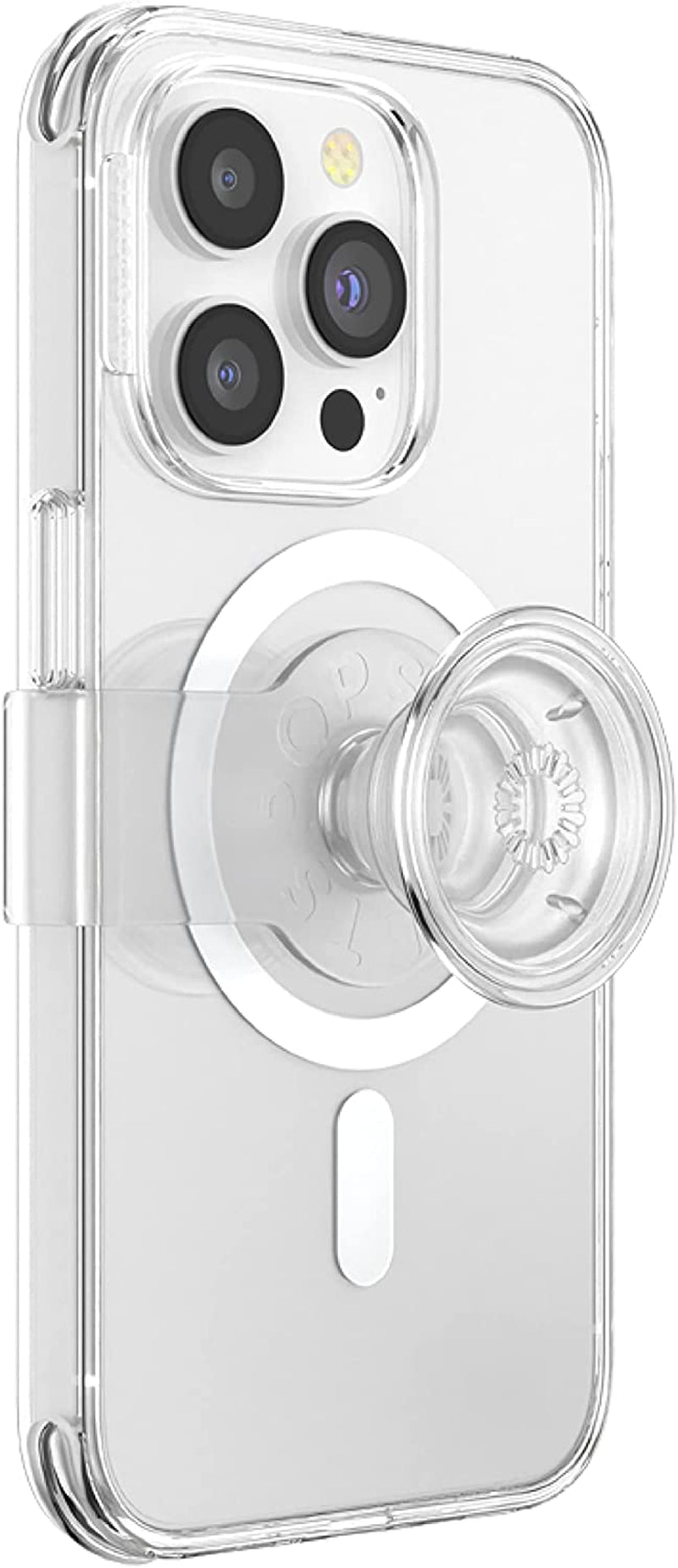 Popsockets Iphone 14 Pro Case with Phone Grip and Slide Compatible with Magsafe, Phone Case for Iphone 14 Pro, Wireless Charging Compatible - Pink Translucent  PopSockets Clear  