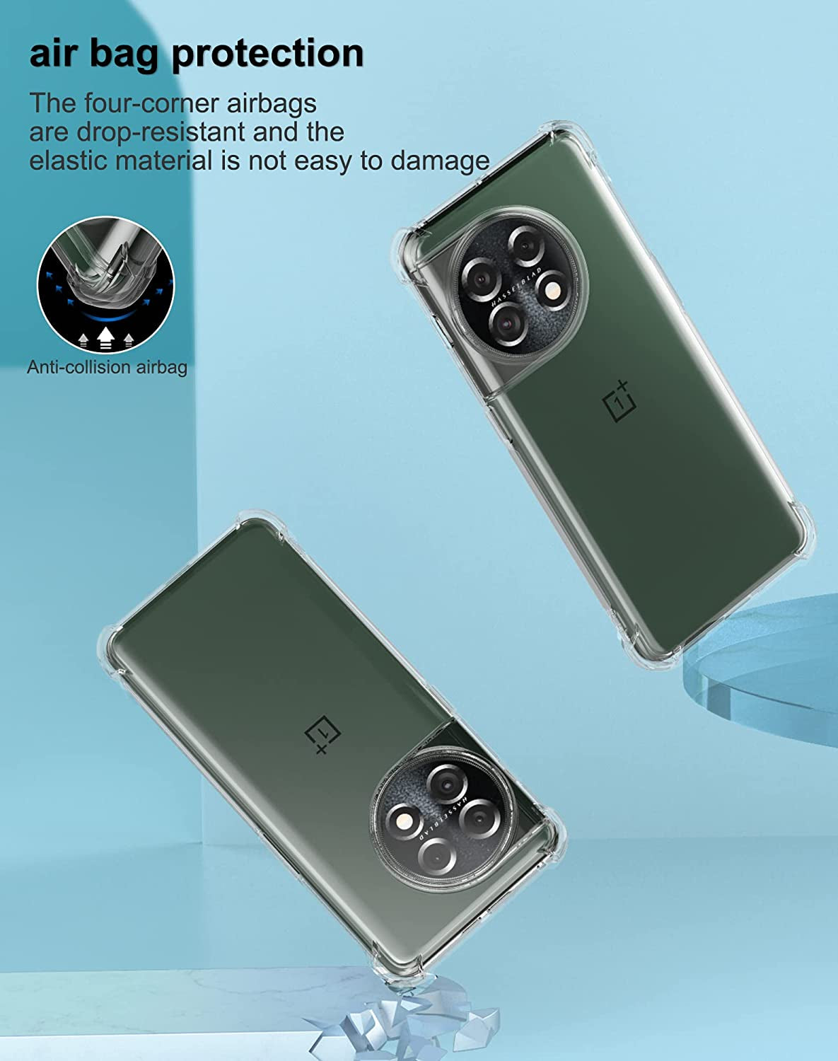 Foluu for Oneplus 11 Case, for Oneplus 11 Phone Case Clear, Scratch Resistant Reinforced Corners TPU Rubber Soft Skin Silicone Protective Case Cover for Oneplus 11 2023 (Crystal Clear)  Foluu   