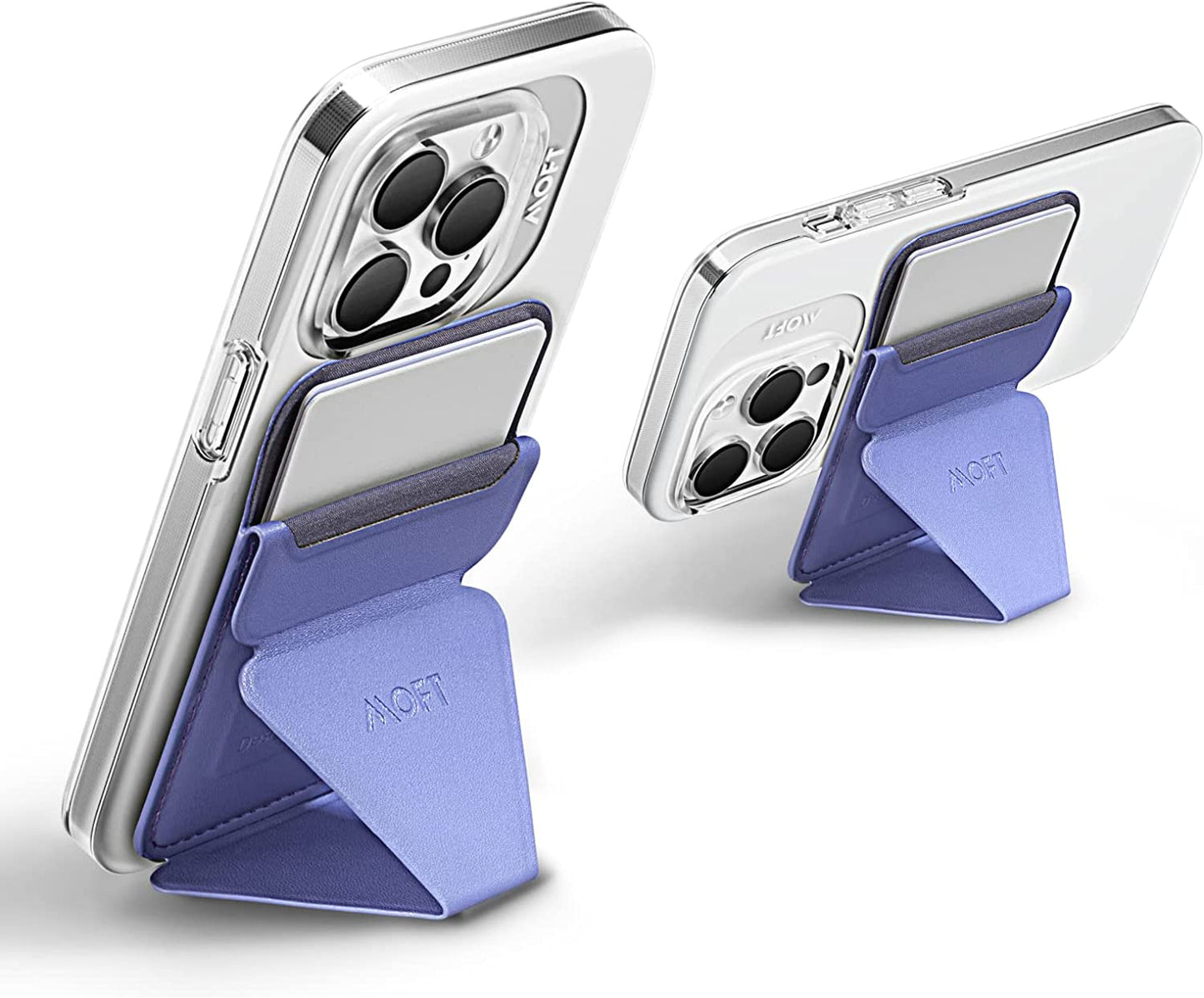 MOFT Magsafe Wallet Stand for Iphone 14/13/12 Series Magsafe Compatible Phone Stand with 3 Viewing Angles (Night Black)  MOFT Apple Purple  