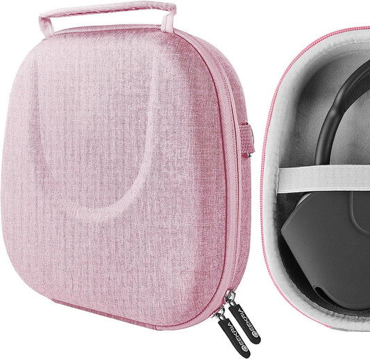 Geekria NOVA Shield Headphones Case, Compatible with Airpod Max Headphones Case, Replacement Hard Shell Travel Carrying Bag with Room for Smart Case and Accessories Storage (Pink)  Geekria   