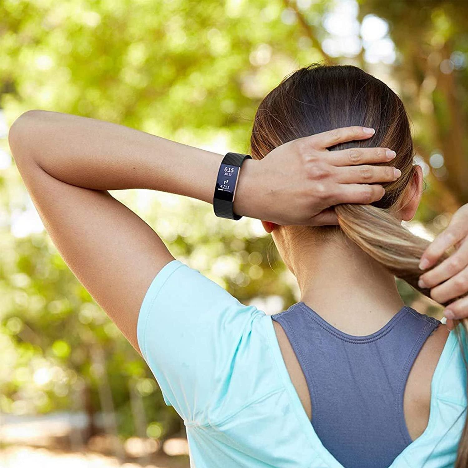 3 Pack Silicone Bands for Fitbit Charge 4/ Fitbit Charge 3/ Charge3 Se,Silicone Fitness Sport Wristbands for Women Men Small Large  Cone   