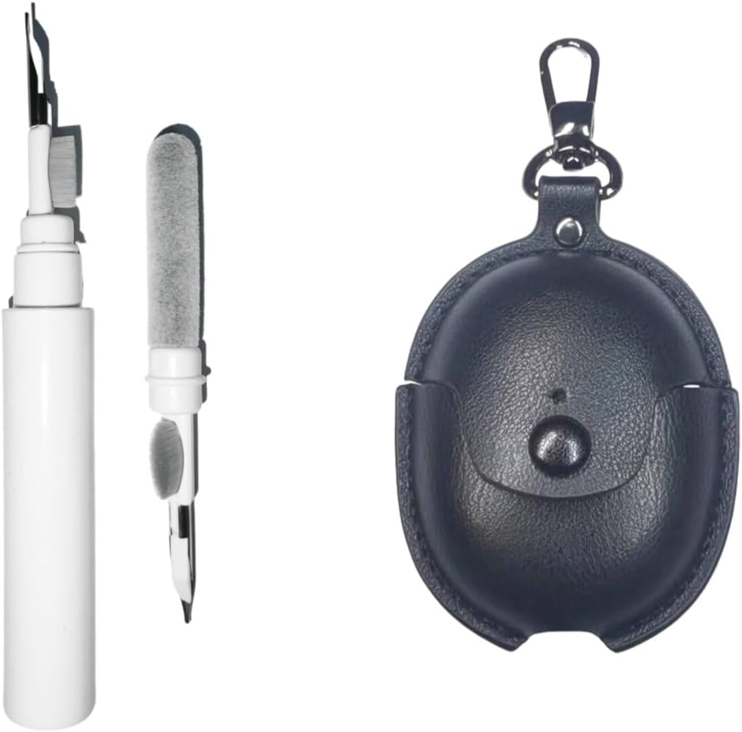 [3 in 1] Compatible for Google Pixel Buds Pro 2022 Cases with Cleaning Kit, Front LED Visible PU Leather Protective Cover Skin with Keychain for Man Women  CASEVERSE   