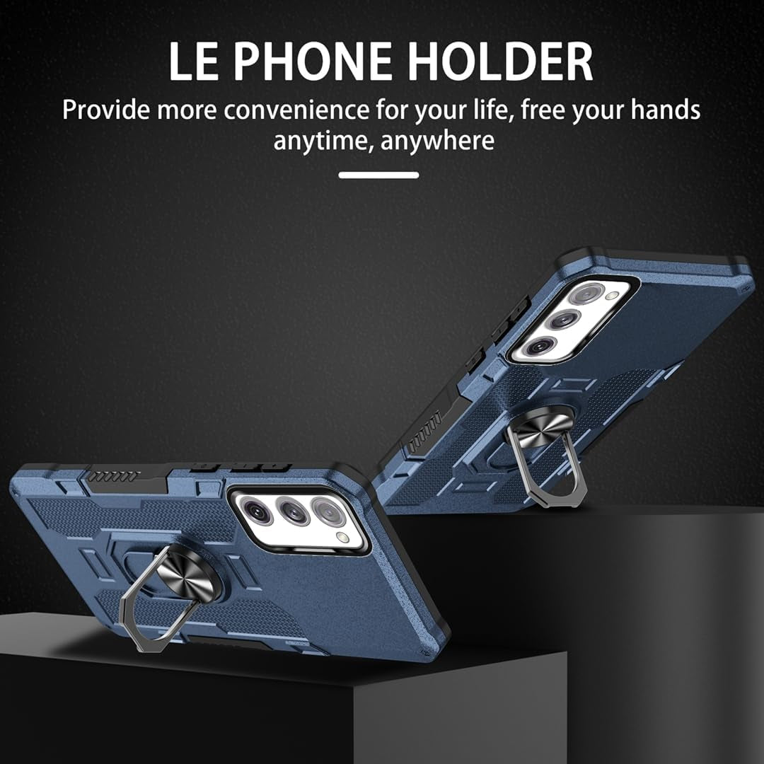 MGSBCXN Armor Case for Samsung Galaxy Note20 5G, Military Grade Shockproof Protection Samsung Galaxy Note 20 Case, Heavy Duty Protection Slim Fit Samsung Note 20 Case with Ring Kickstand, Blue  MGSBCXN   