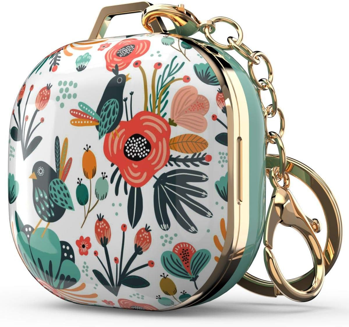 Wenew Case for Galaxy Buds 2 Pro/Galaxy Buds Pro/Galaxy Buds 2 / Galaxy Buds Live, Cute Pattern Hard Shell with Clip for Women Men Girls Kids (Cute Dino)  wenew Green Mint  