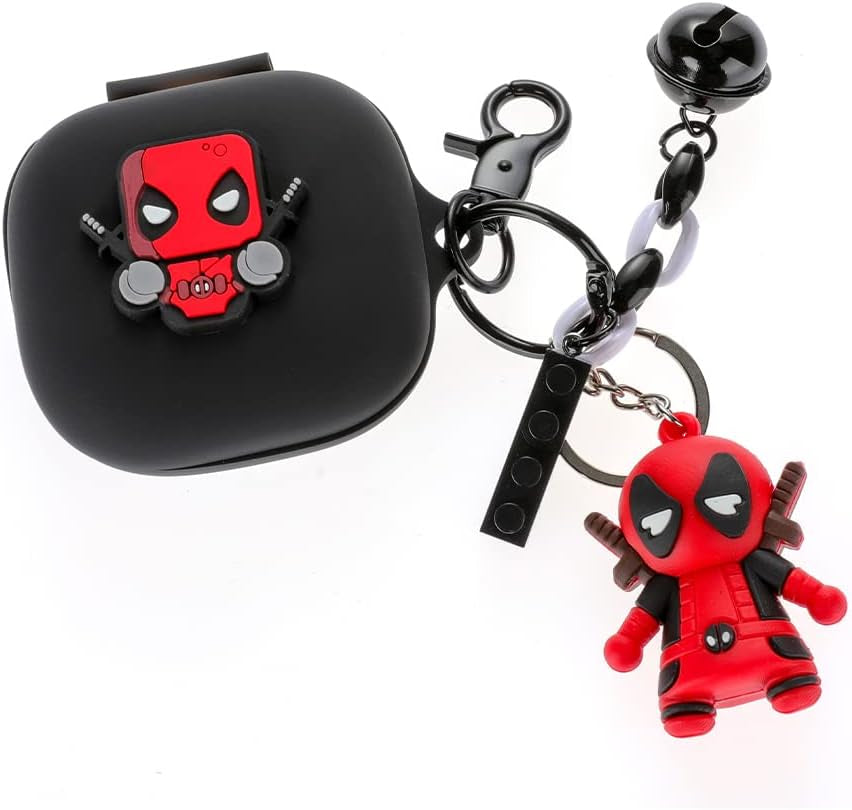 Fit Designed for Beats Fit Pro 2021 New Earbuds, Suublg Beats Fit Pro Cartoon Silicone Headphones Charging Case Cover with Cute Doll Keychain Full Body Anti-Lost Lanyard Protection  Suublg DP  