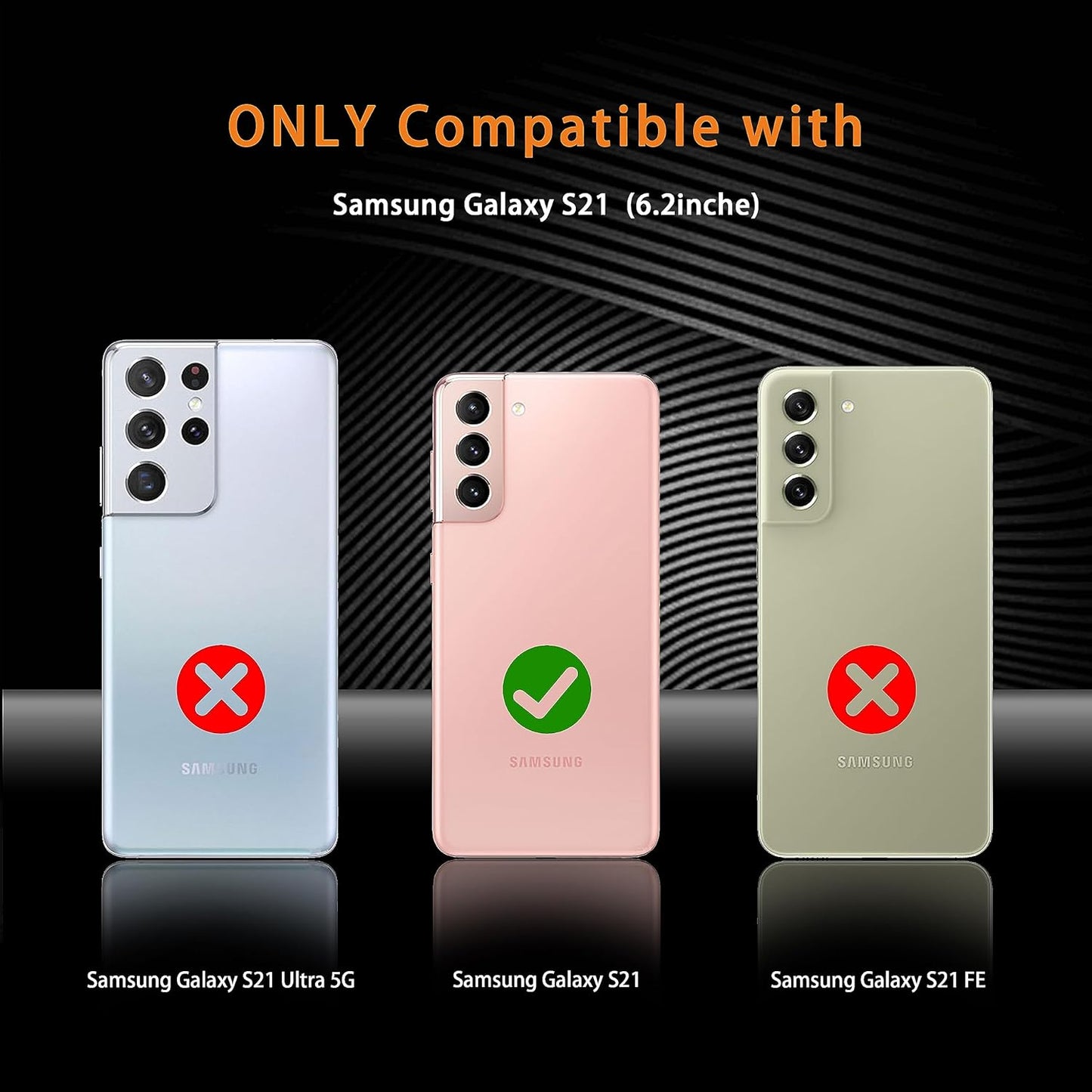 ATUMP for Galaxy S21 Case with HD Screen Protector, Build in 360° Magnetic Ring Holder Kickstand [Military Grade] Protective Case for Samsung Galaxy S21 Case 5G,Rose Gold  Atump   