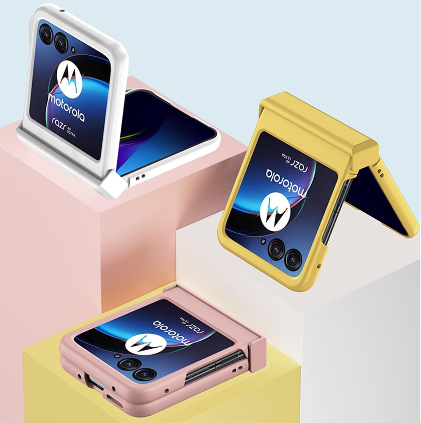 NINKI Compatible Motorola Razr plus Case 2023 with Hinge Protection,Motorola Razr+ 2023 Case Thin,Cute Hard PC Protective Phone Case for Motorola Razr 40 Ultra Case New Moto Razr plus 2023 Case White  NINKI   