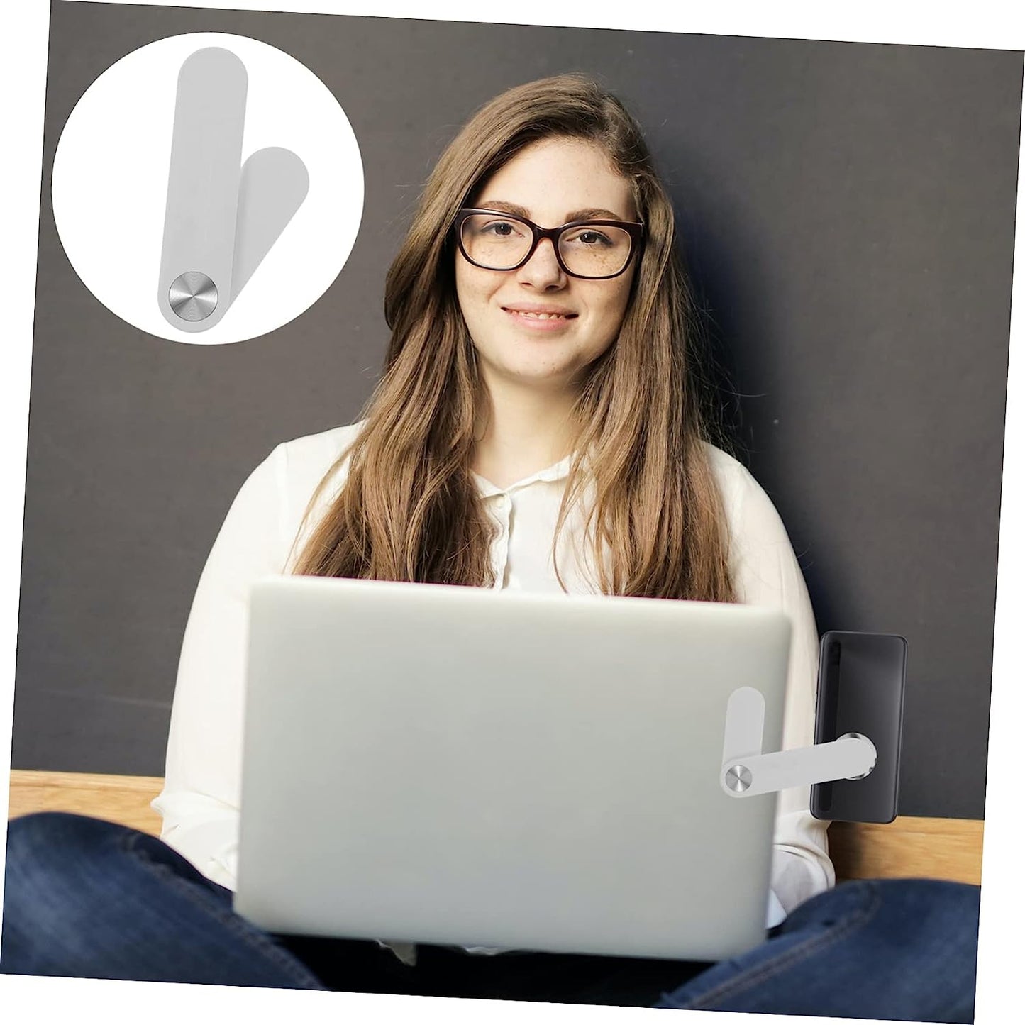 ULTECHNOVO 3Pcs Screen Phone Holder Tablet Laptop Magnetic Phone Mount Portable Phone Stand Magnetic Cell Phone Mount Phone Mount for Monitor Magnetic Laptop Phone Mount Small Stand Screen  ULTECHNOVO   