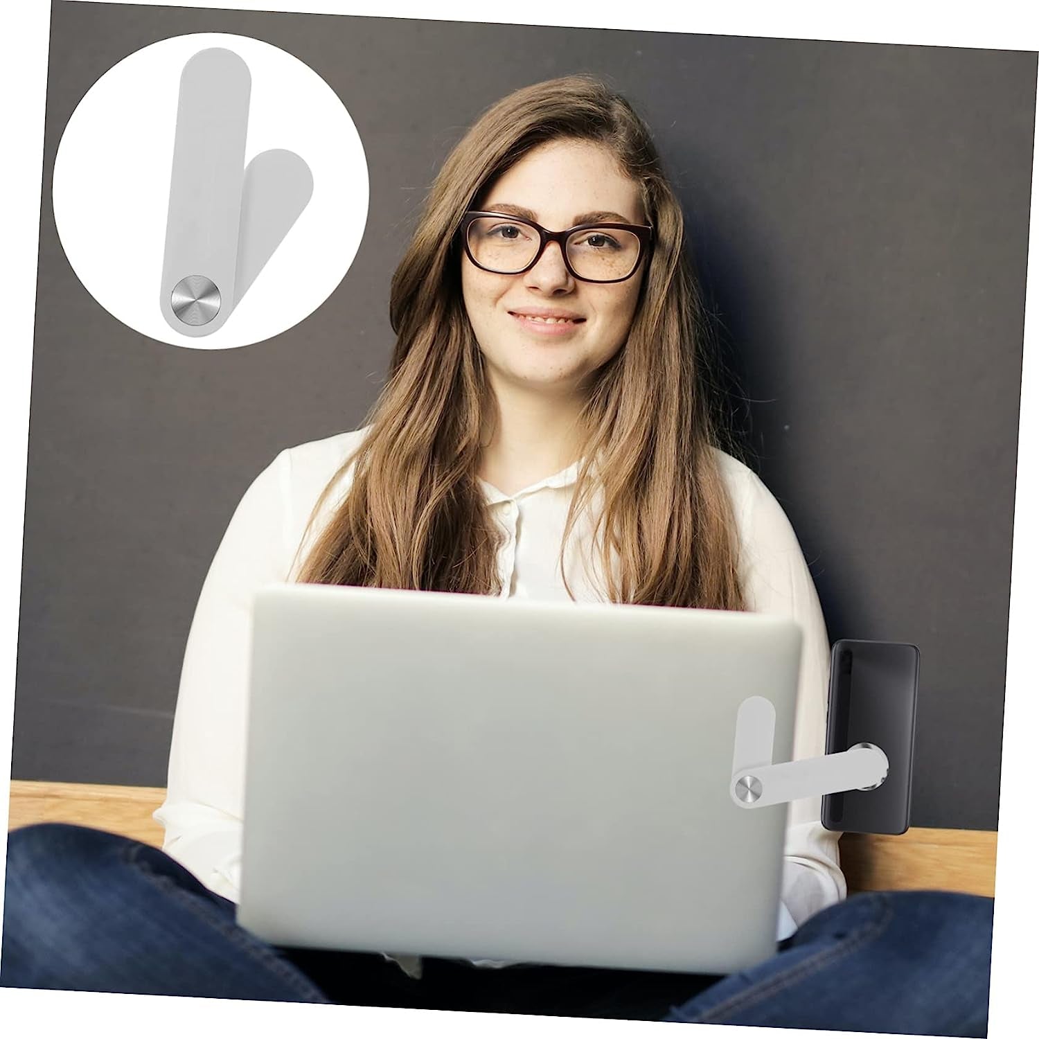 ULTECHNOVO 3Pcs Screen Phone Holder Tablet Laptop Magnetic Phone Mount Portable Phone Stand Magnetic Cell Phone Mount Phone Mount for Monitor Magnetic Laptop Phone Mount Small Stand Screen  ULTECHNOVO   