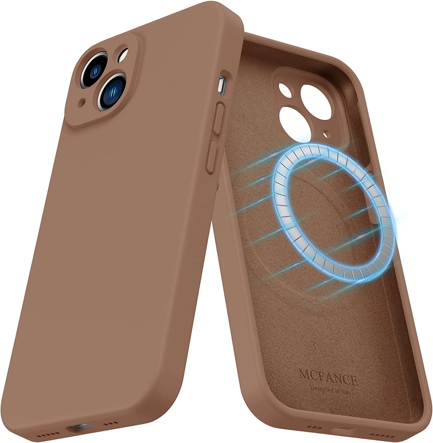 MCFANCE Silicone Magnetic Case for Iphone 14 plus Magsafe Case Silicone Phone Case with Microfiber Lining for Iphone 14 plus 6.7 Inch 2022, Darkgrey  MCFANCE Coca  