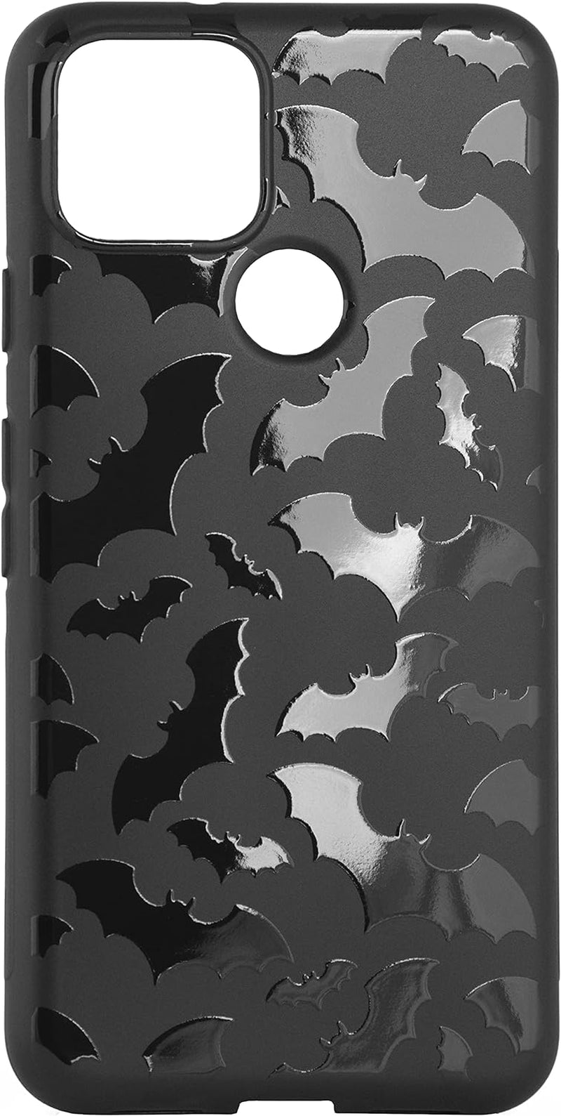 Cavka Matte Black Phone Case Compatible with - Google Pixel 6 Pro 2021 - Protective TPU Rubber Cover Cute Bats Spooky Classy Bumper Lightweight Shockproof Goth Halloween Animal Cool Silicone Stylish  Cavka Google Pixel 5  