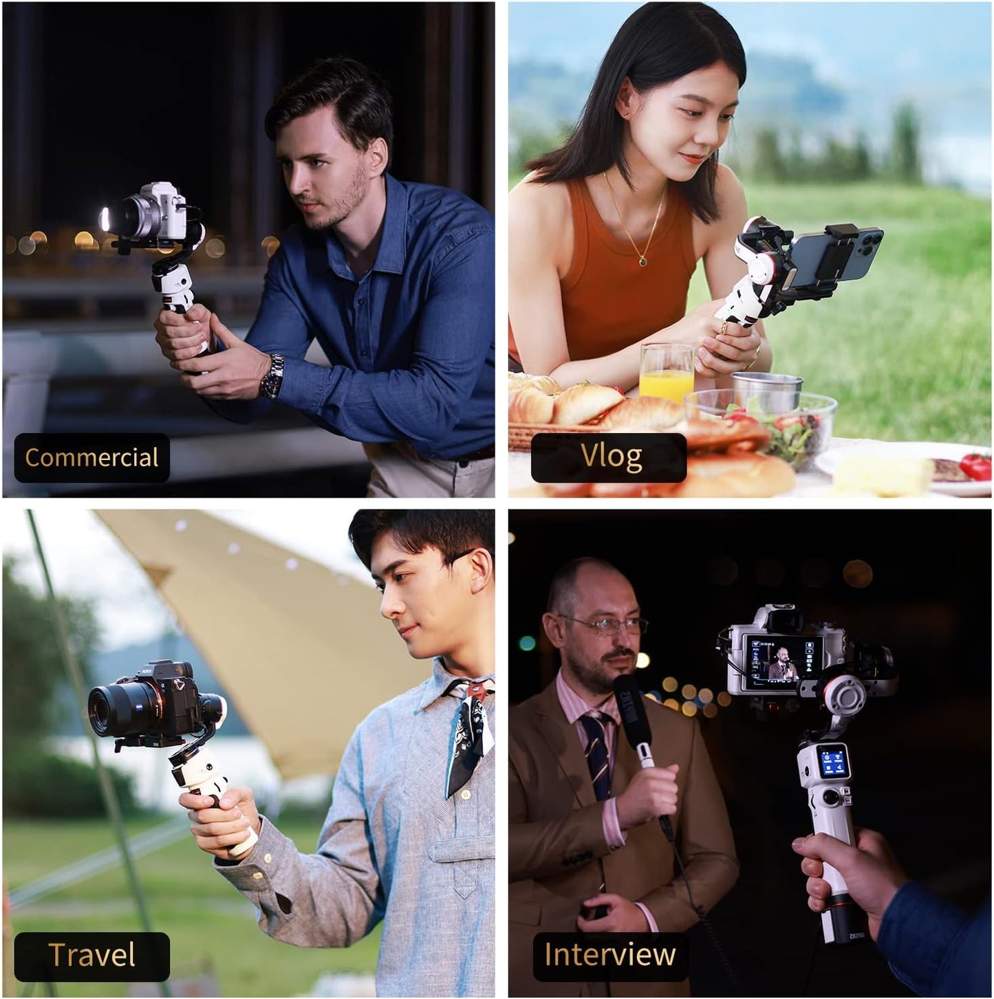 Zhiyun Crane M3 3-Axis Handheld Gimbal Stabilizer Crane M2 Upgraded for Mirrorless Cameras Smartphone Action Cameras with A6600, M50, R6, Gopro, Iphone 13/12 Max (Crane M3 Pro)  zhi yun   