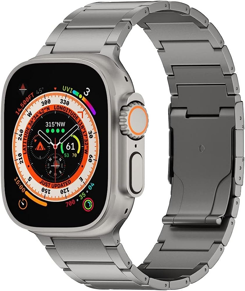 Ultra Titanium Band 49Mm Compatible with Apple Watch Ultra Metal Band - Titanium Metal Bracelet  Generic   