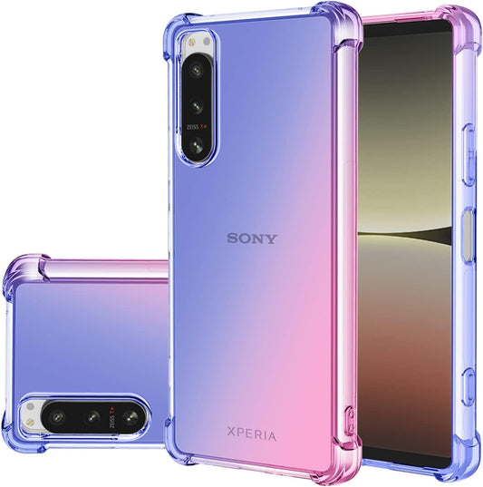 Gufuwo Case for Xperia 5 IV Case, Sony 5 IV XQCQ62B-GC Cute Case Girls Women, Gradient Slim anti Scratch Soft TPU Phone Cover Shockproof Protective Case for Sony Xperia 5 IV (Blue/Pink)  Gufuwo   