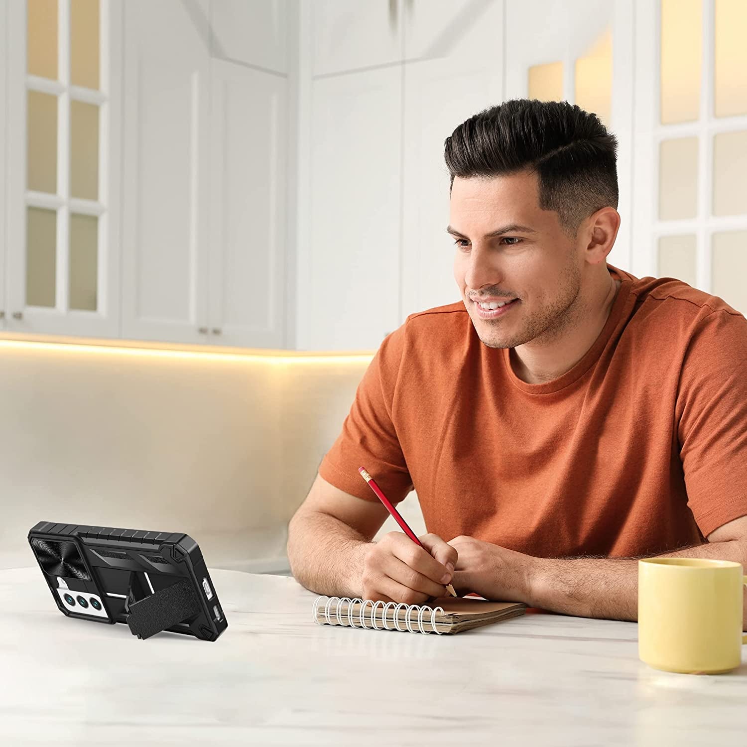 WTYOO for Samsung Galaxy S22 Protective Case: Military Grade Drop Proof Protection Mobile Cover with Kickstand | Rugged Shockproof TPU Matte Textured | Sturdy Cell Phone Bumper  WTYOO   