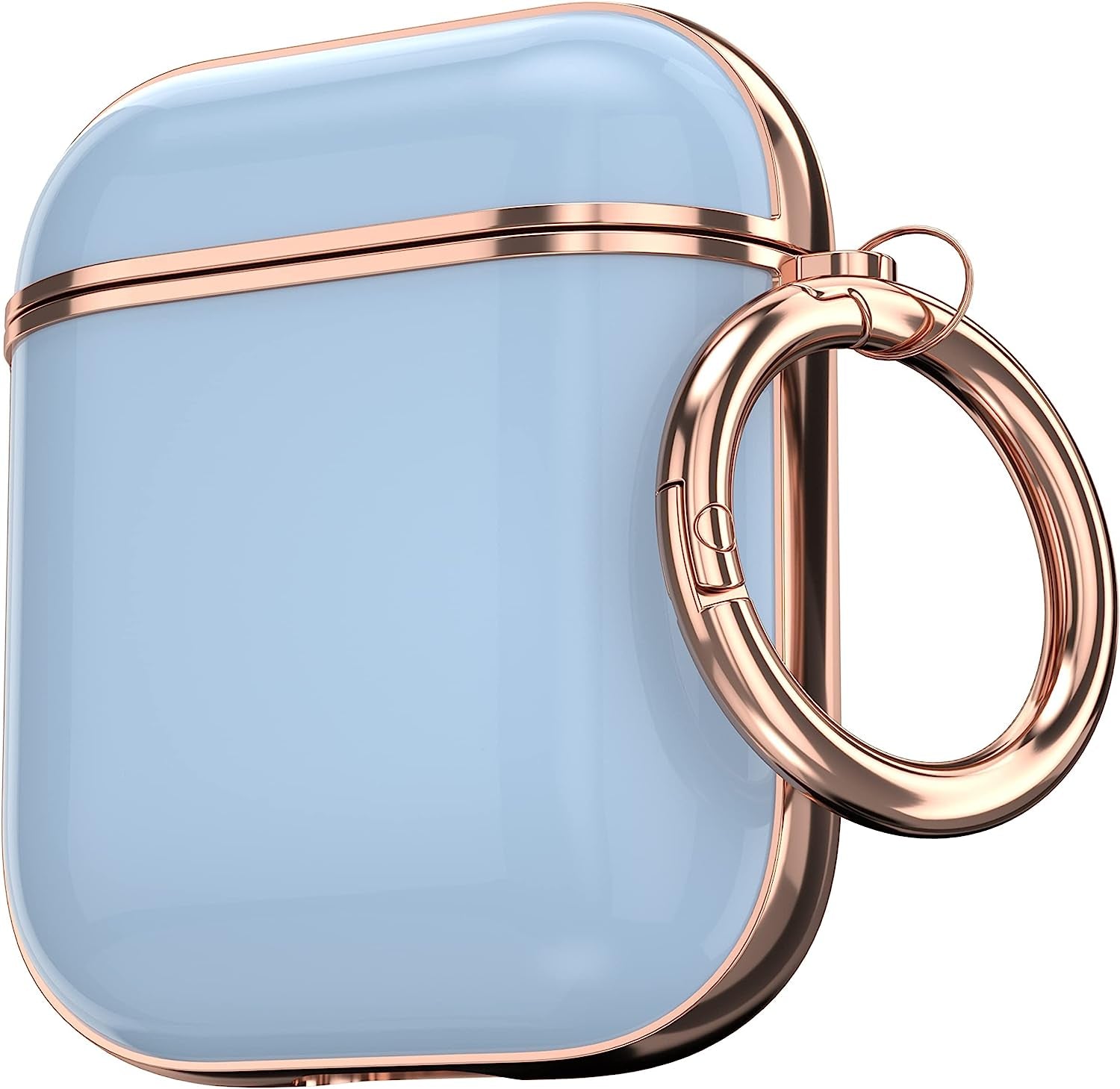 Maxjoy for Airpods Case Cover, Sunflower Flower Cute Air Pod 2 Case for Women Hard Protective Ipods Cover with Keychain for Airpod 2Nd 1St Generation Wireless Charging Case, Floral  Maxjoy Blue  