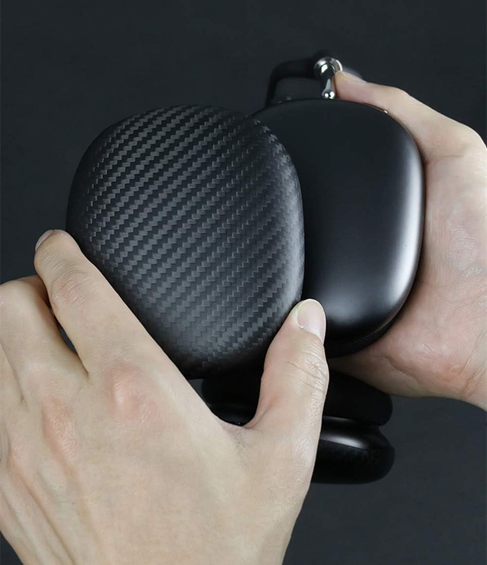 DAYJOY Genuine Aramid Fiber Case Compatible with Airpods Max, Carbon Fiber Headphone Cases Box Earphone Protective Slim Case Cover for Airpods Max(Matte Black)  DAYJOY   