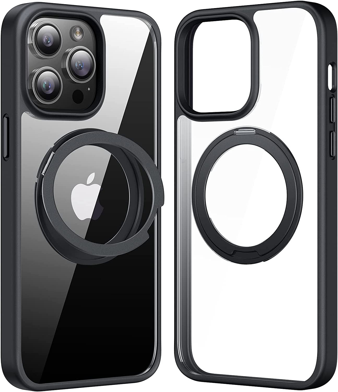 TORRAS Iphone 14 Pro Slim Matte Case - Military-Grade Drop Tested, Magsafe Compatible, Anti-Fingerprint, Frosted Clear  TORRAS 4- Clear Backblack Edge Iphone14 Pro 6.1'' 