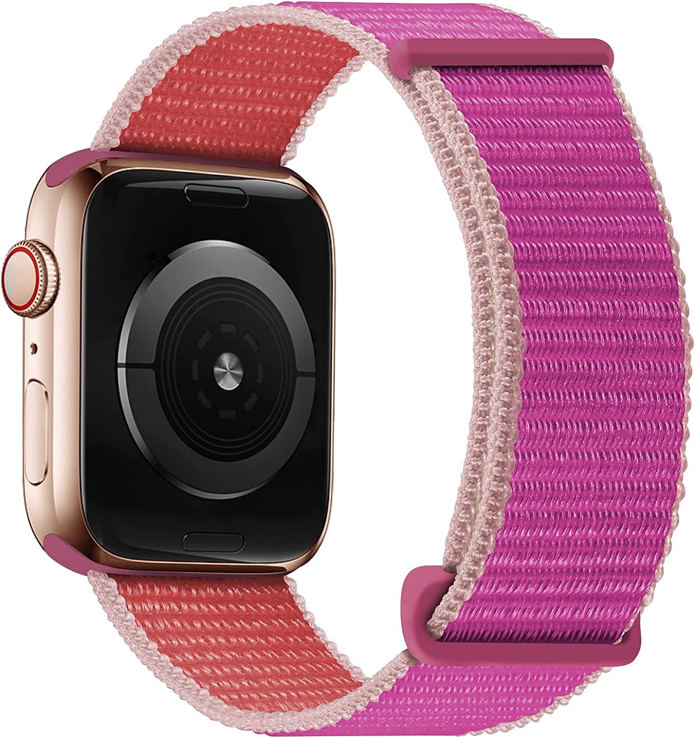 Oxwallen Sport Loop Nylon Band Compatible with Apple Watch 7/8 Ultra 49Mm 45Mm 42Mm 44Mm, Comfortable Braided Strap Women Men Competible for Iwatch SE & Series 7/8 6 5 4 3, Black  OXWALLEN Pomegranate 41/38/40MM 