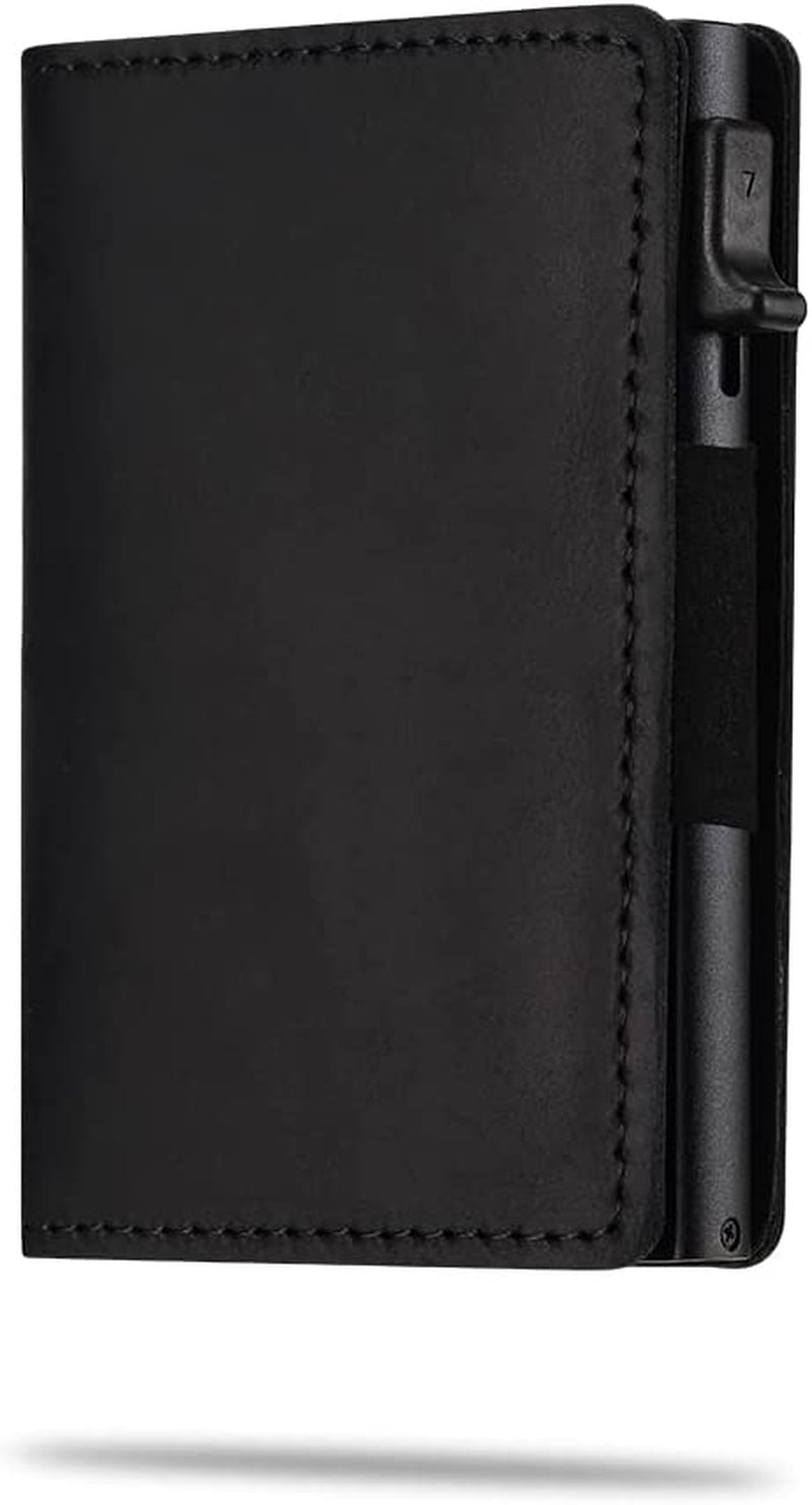 Kanley Airtag Leather Wallet with Tracker Holder Smart Wallet for Men with Tracking Case – Smart Wallet with Card Holder Slots and Money Clip – Christmas, Father’S Day, Birthday (Black)  Kanley   