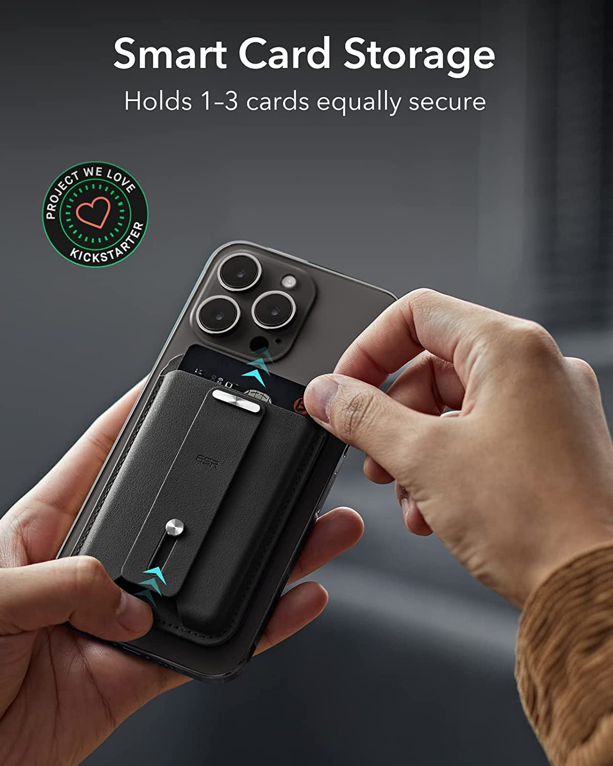 ESR Magsafe Wallet (Halolock), Geo Iphone Wallet Stand with Full Find My Functionality, Wallet Tracker with Adjustable Stand, Magnetic Wallet for Iphone 14/13/12 Series, Magsafe Accessories, Black  Electronic Silk Road Corp   