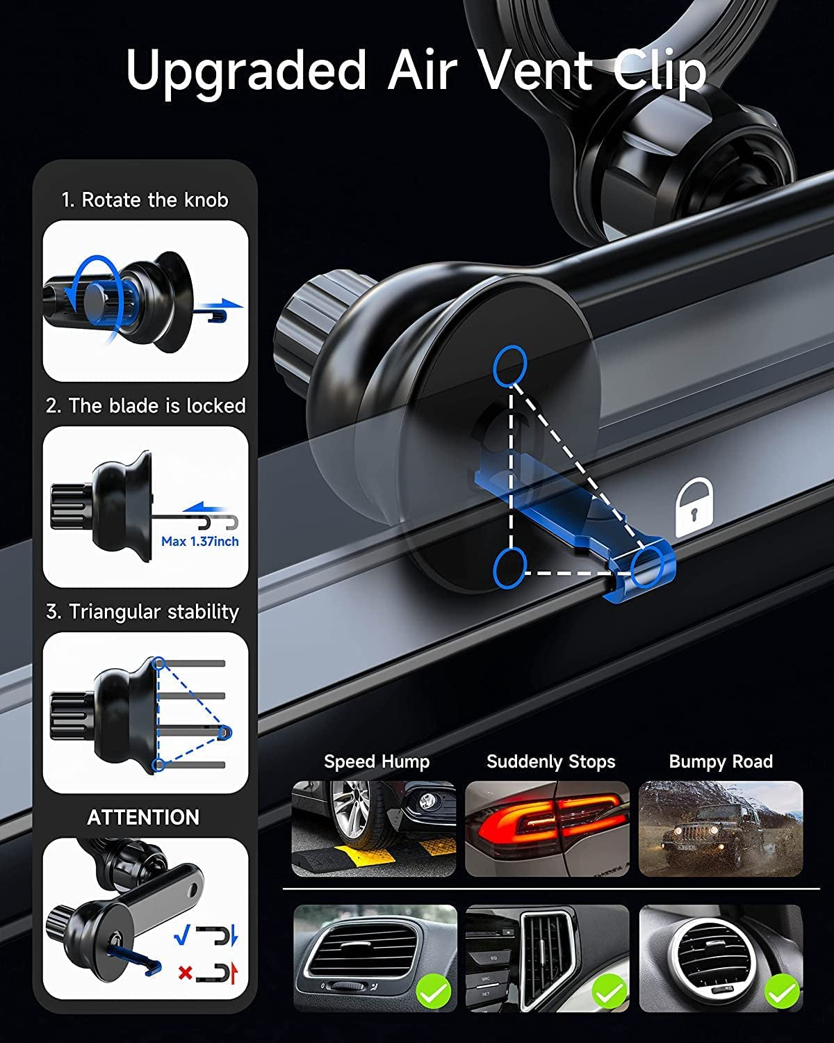 ZEEHOO Compatible with Magsafe Car Mount, Magnetic Phone Holder for Car [12 Strongest Magnets], Magnetic Car Vent Phone Mount [Non-Blocking&360 Rotation] for Iphone 14 13 12 Pro Max Mini & All Phones  ZeeHoo   