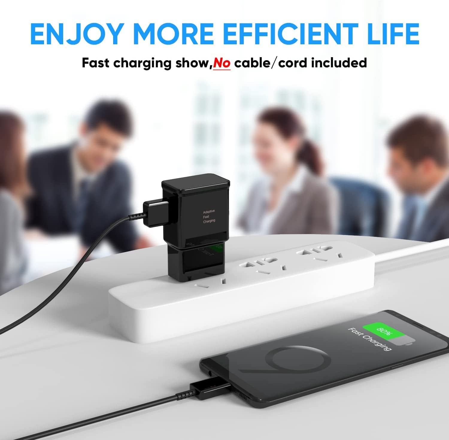 Adaptive Fast Charging USB Wall Charger Adapter Compatible Samsung Galaxy S21 S20 S10 S6 S7 S8 S9 / Edge/Plus/Active, Note 5 8, Note 9, Note 10, LG Quick Charge, Android Phone Travel Plug (2 Pack)  Shenzhen Yuanjiaxin Trading Co.,Ltd   