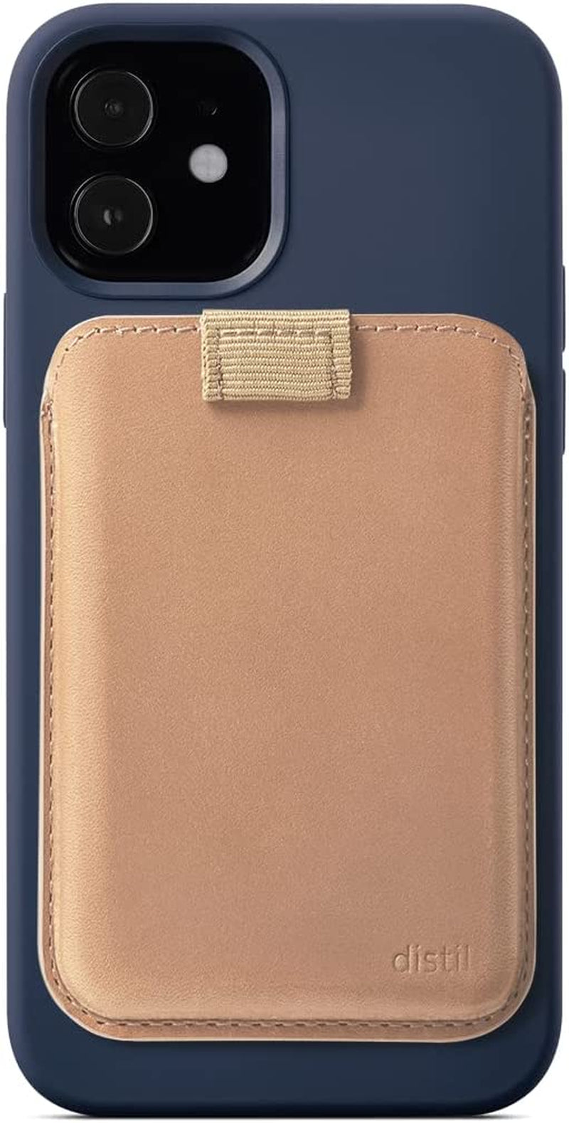 Distil Union Wally Junior | Apple Magsafe-Compatible Wallet, Leather Card Holder for Iphone, with Quick Access Pull-Tab  Distil Union Sandy Beach  