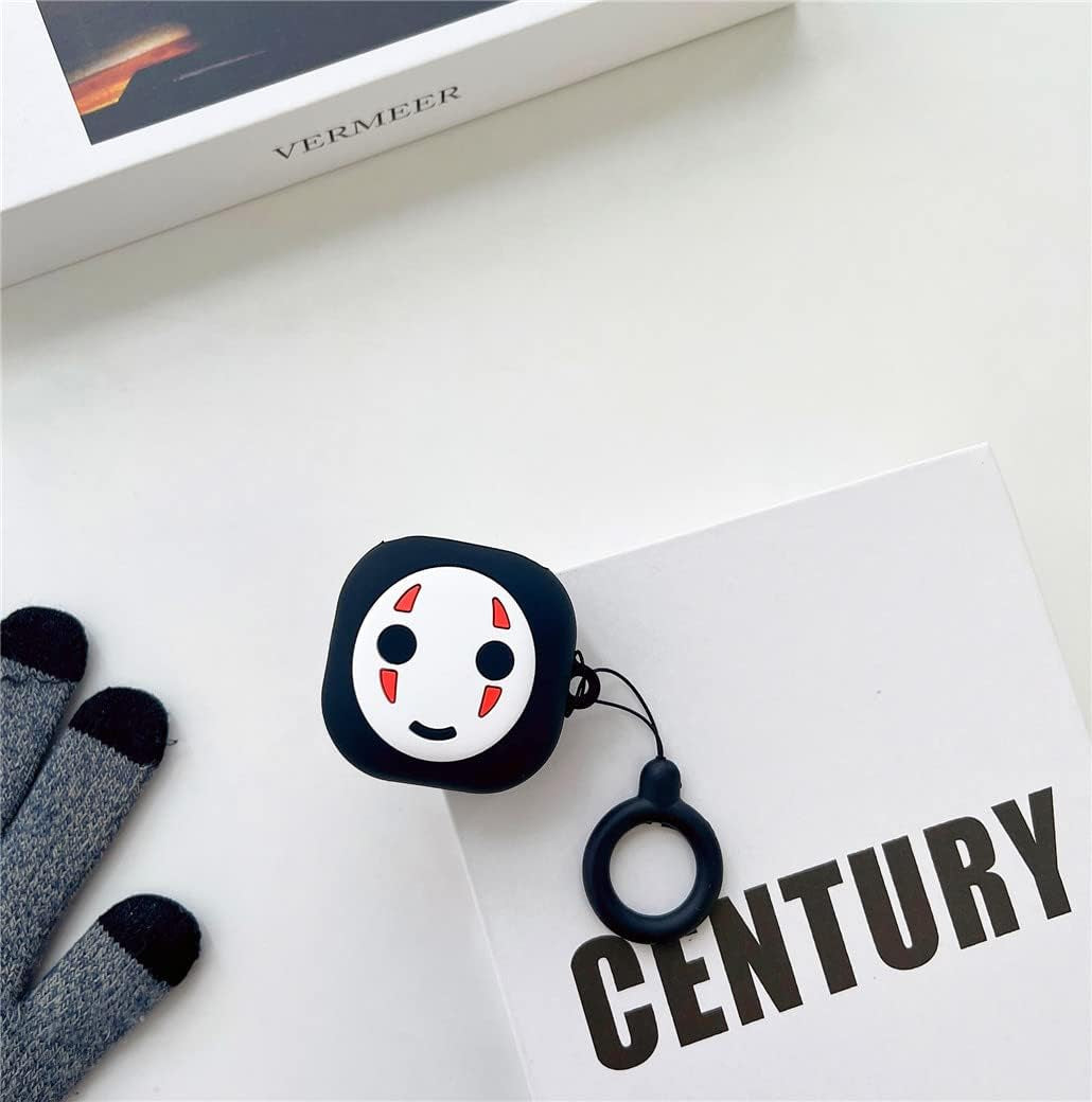 Suitable for Samsung Galaxy Buds 2 Pro Case/Galaxy Buds Pro Case/Galaxy Buds 2 Case/Galaxy Buds Live Case/Cartoon Ghost Face Character Skin，With Keychain Protective Cover Accessories (Ghost Face)  Yvonne Zhang   