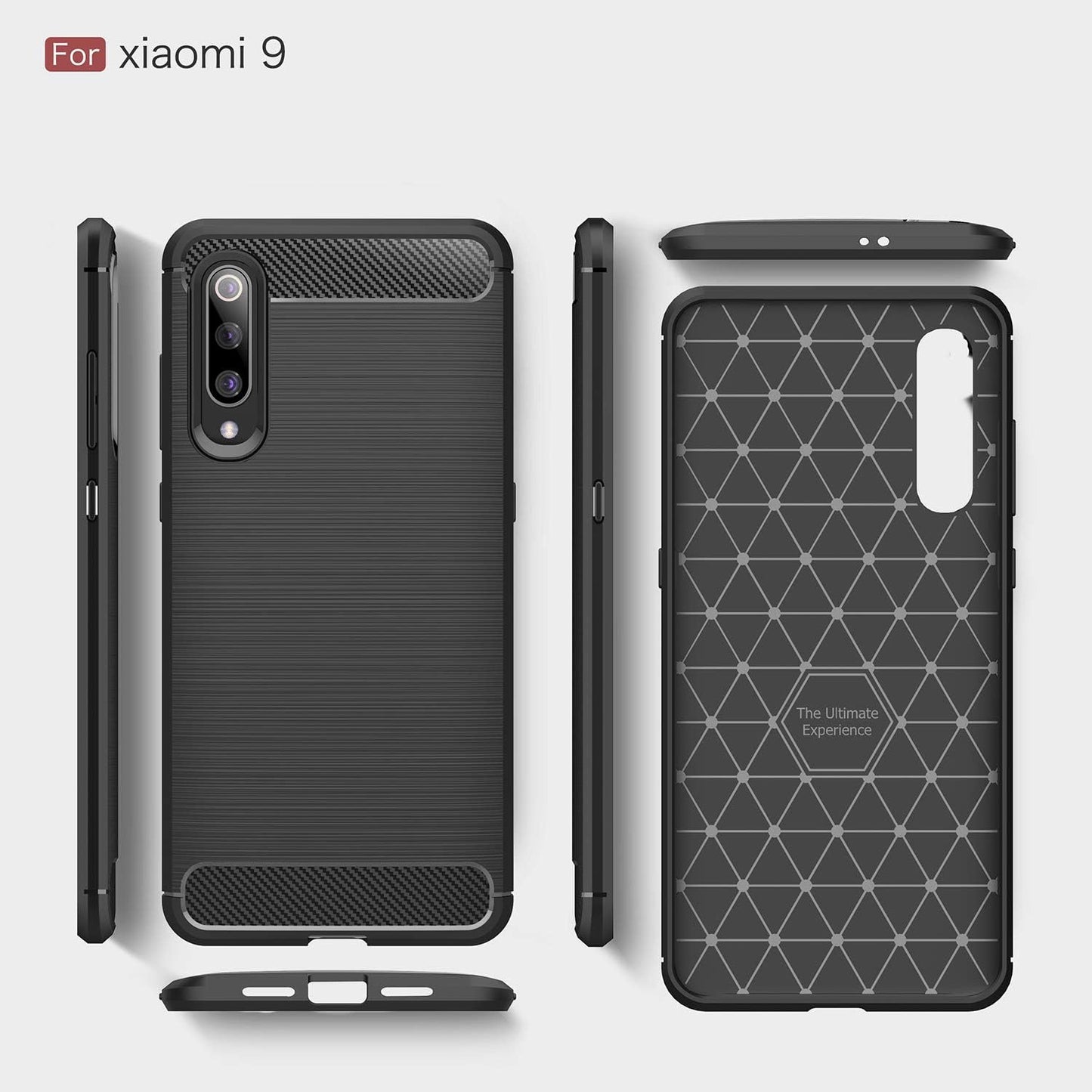 Cruzerlite Case Compatible with Xiaomi Mi 9 Case, Carbon Fiber Shock Absorption Slim Case for Xiaomi Mi 9 (Black)  Cruzerlite   